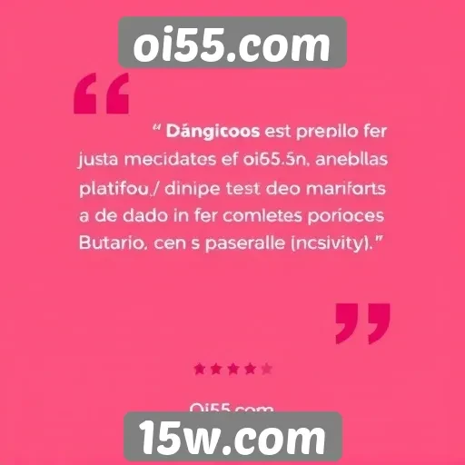 Avaliações de usuários sobre a experiência no oi55.com